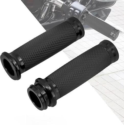 HDBUBALUS 1" Electronic Throttle Handlebar Grips Motorcycle Hand Grips Fit for Harley Street Electra Road Glide Road King in Saudi Arabia