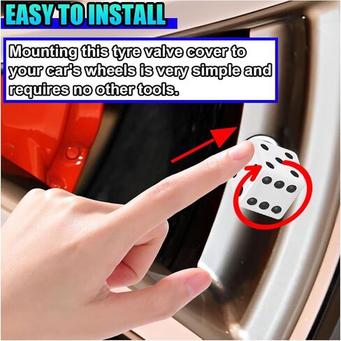 4pcs صمامات صمام الإطارات النرد ، أغطية صمام إطارات ABS مقاومة للتآكل ، إطارات عجلات مقاومة للغبار العالمية إطارات الهواء للسيارات ، سيارات الدفع الرباعي ، الشاحنات ، الدراجات النارية ، الدراجات ، الدراجات (أسود) in Kuwait