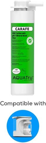 AquaTru Carafe AT100 2-Stage Pre/Carbon Filter | Reduces Sand, Silt, Sediment, Rust, and Particles | Activated Carbon Reduces Chlorine Taste and Odors in Saudi Arabia