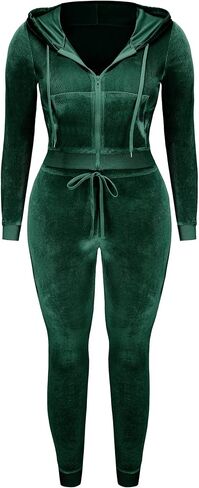 CLOCOR Womens Velour Tracksuits Sets - Casual 2 Piece Sweatsuits Outfits for Women Hoodies Long Sleeve with Pockets M-3XL in Saudi Arabia