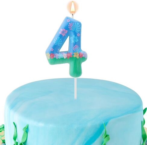 Cartoon Birthday Candles, Pink and Blue Number Candles Leaf Flower Cake Topper Bday Party Supplies Cute Cartoon Candle for Birthday Party (Number 8) in Saudi Arabia