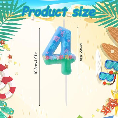 Cartoon Birthday Candles, Pink and Blue Number Candles Leaf Flower Cake Topper Bday Party Supplies Cute Cartoon Candle for Birthday Party (Number 8) in Saudi Arabia