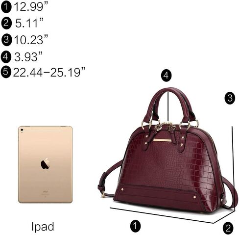 مجموعة Satchel Collection MKF للنساء مع محفظة معصم ، وجلد نباتي أعلى مقبض حقيبة الكتف حقيبة اليد بواسطة Mia K in Kuwait