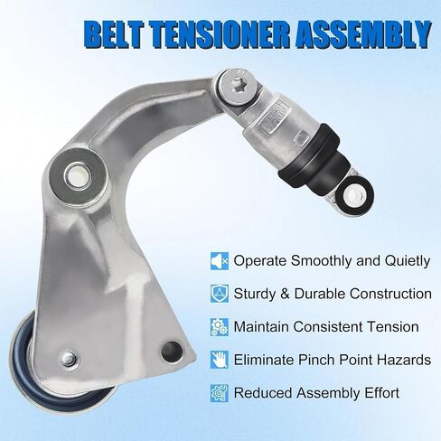 Belt Tensioner Assembly with Pulley Compatibility with Honda Civic 2006-2015 HRV 2016-2018 Acura ILX 2013-2015 1.8L 2.0L Replace 39385，3117051BH01, 31170R0A015, 31170R0A005, 31170R0A025, 3117051BH02 in Saudi Arabia