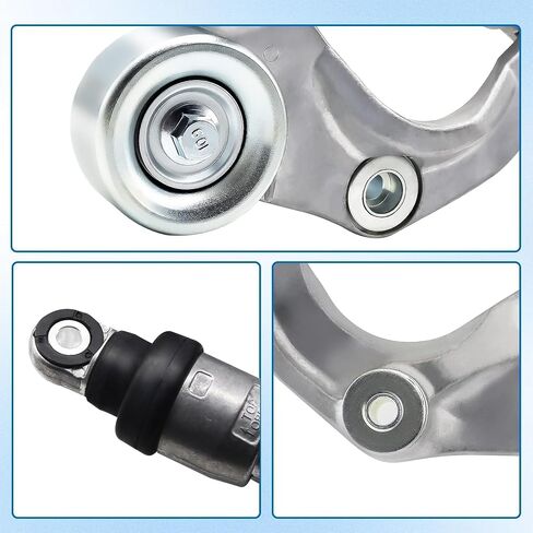 Belt Tensioner Assembly with Pulley Compatibility with Honda Civic 2006-2015 HRV 2016-2018 Acura ILX 2013-2015 1.8L 2.0L Replace 39385，3117051BH01, 31170R0A015, 31170R0A005, 31170R0A025, 3117051BH02 in Saudi Arabia