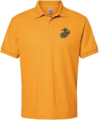 USMC EGA Eagle Anchor Globe Official Emblem Embroidered Mens Polo Shirt United States Marine Corps Licensed in Saudi Arabia