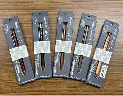 Kitaboshi 0.7mm Mechanical Pencil, Wooden Barrel, #0 2B, Black Lead, Adzuki Red (Burgundy), 1ea (W07-600AZ) in Kuwait