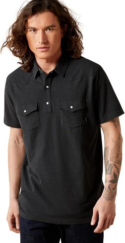 ARIAT Men's Retro Western Snap Polo in Saudi Arabia