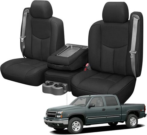 أغطية المقعد متوافقة مع 1999-2006 CHEVY/GMC 1500 ، مجموعة كاملة من الأقمشة المحبوكة. in Kuwait