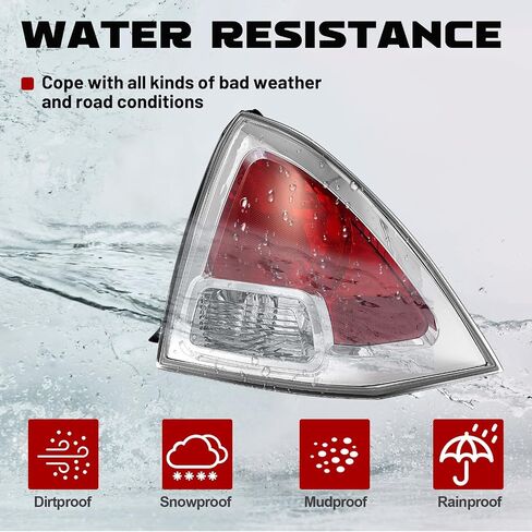 HECASA Pair Tail Light Compatible with 2006-2009 Ford Fusion S SE SEL Replacement for FO2818123 FO2819113 Tail Rear Lamp Red+Clear Lens LH&RH in Saudi Arabia