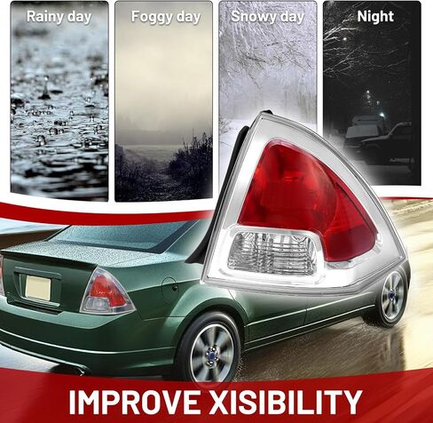 HECASA Pair Tail Light Compatible with 2006-2009 Ford Fusion S SE SEL Replacement for FO2818123 FO2819113 Tail Rear Lamp Red+Clear Lens LH&RH in Saudi Arabia