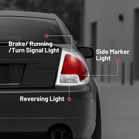 HECASA Pair Tail Light Compatible with 2006-2009 Ford Fusion S SE SEL Replacement for FO2818123 FO2819113 Tail Rear Lamp Red+Clear Lens LH&RH in Saudi Arabia