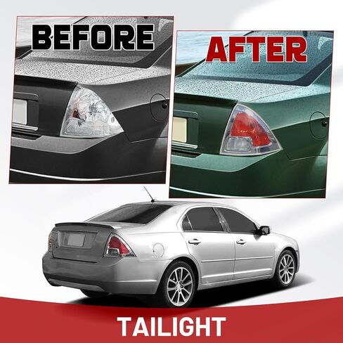 HECASA Pair Tail Light Compatible with 2006-2009 Ford Fusion S SE SEL Replacement for FO2818123 FO2819113 Tail Rear Lamp Red+Clear Lens LH&RH in Saudi Arabia