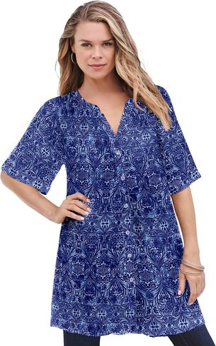 ROAMAN's Women's Plus Size Plus Size Angelina Tunic Top in Kuwait
