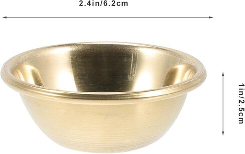 Garneck 7pcs Brass Offering Bowl Set for 6cm Decorative Buddhist Offering Bowls Mini Rituals and Water Offerings Holy Water Bowl Ritual Smudge Bowl for Meditation Buddhist Supplies in Saudi Arabia