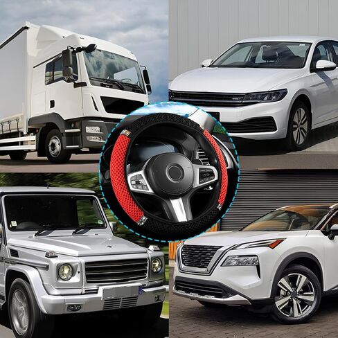 Bling Car Steering Wheel Cover, 15 Inch Crystal Rhinestones Elastic Stretch Breathable Vehicle Steering Wheel Protector for Women Girls, Universal Auto Interior Accessories (Black) in Kuwait