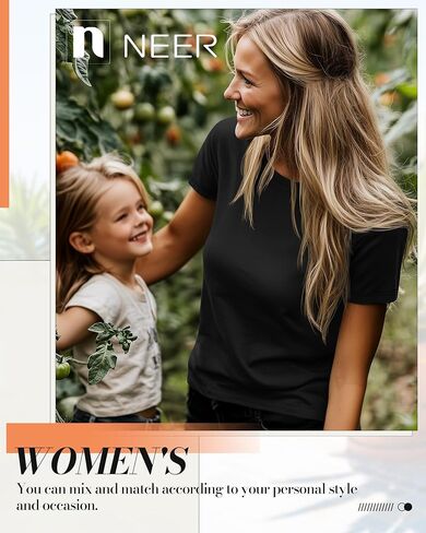 Neer 3 Pack Women’s Short Sleeve T Shirts, Loose Fit Crew Neck Tees Summer Casual Tops 2025 Trendy Side Split Cotton Shirts in Saudi Arabia