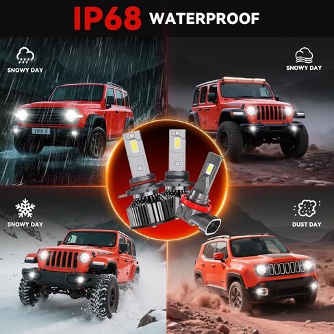 Fits for Chevy Colorado 2004 2005 2006 2007 2008 2009-2012 LED Light Bulb Combo,9005 High Beam 9006 Low Beam + H11/9045 Fog Lights Combo, 6500K,500% Brightness,Plug and Play,70W,6 Pack in Kuwait