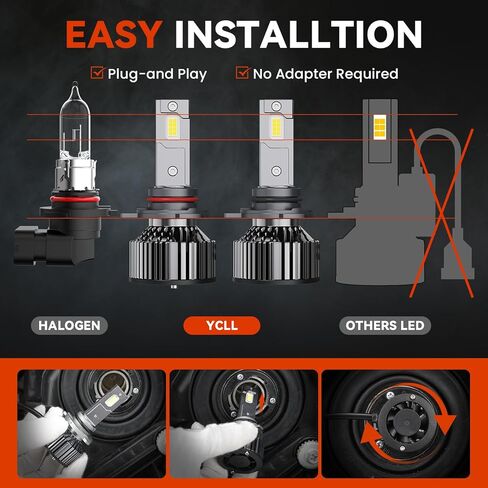 Fits for Chevy Colorado 2004 2005 2006 2007 2008 2009-2012 LED Light Bulb Combo,9005 High Beam 9006 Low Beam + H11/9045 Fog Lights Combo, 6500K,500% Brightness,Plug and Play,70W,6 Pack in Kuwait