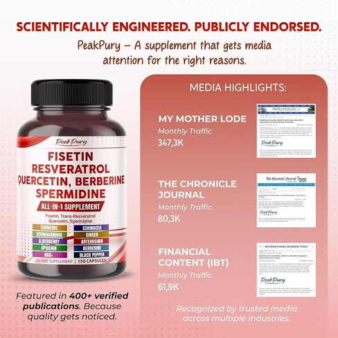 فيسيتين ريسفيراترول كيرسيتين إلدربيري، إشنسا أشواغاندا، كركم، زنجبيل - صنع في الولايات المتحدة الأمريكية in Kuwait