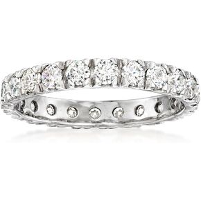 Ross-Simons 1.10 ct. t.w. Moissanite Eternity Band in Sterling Silver in Saudi Arabia