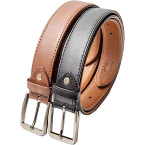 Mens Belt 2 Pack-Genuine Leather Belts for Men-Hand Made with Customizable Fit-Stylish & Durable Dress or Casual Belts in Saudi Arabia