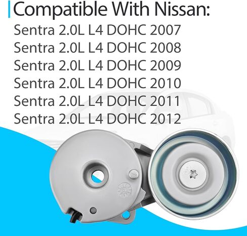 حزام حزام سربنتين محرك أقراص مجموعة الموتر المتوافق مع نيسان سنترا 2.0L L4 DOHC 2007-2012 استبدال 90K-39162A in Saudi Arabia