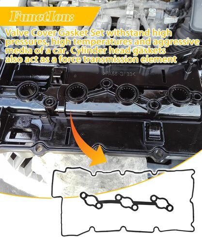 2pcs محرك صمامات غلاف مجموعة طوقا مجموعة متوافقة مع 2012-2016 Hyundai ، Kia Azera ، Cadenza ، Genesis ، Genesis Coupe ، K900 ، Santa FE ، Santa Fe XL ، Sedona ، Sorento 3.3L ، 3.8L DOHC 24V استبدال VC197G in Saudi Arabia
