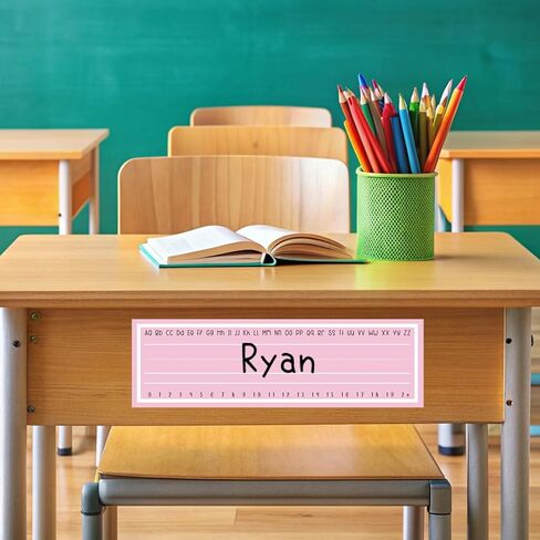 Whaline 48Pcs Boho Name Tags 6 Designs Back to School Nameplate Self-Adhesive Stickers Multi Purpose Decorative Name Labels for School Classroom Students Desks Wall Teaching Supplies, 3 x 9.8" in Kuwait