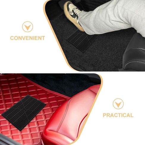 PRETYZOOM 2pcs Car Floor Mat Cars Floor Mats Heel Repair Patch Auto Pedal Pads Foot Rest Pedal Pad Carpet Patch Car Repair Pad Shoe Repair Patch Car Foot Pad Foot Pedal Pad Black Rubber in Saudi Arabia