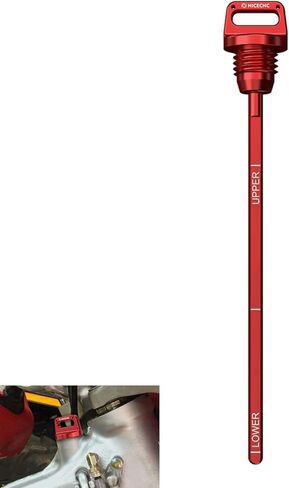 Red Engine Oil Dipstick Stick Sluge متوافق مع Honda XR650R 2000-2007 ، دراجة الأوساخ الألومنيوم in Saudi Arabia