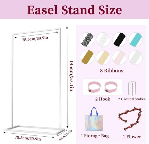 Wedding Sign Stand, Metal Welcome to Our Wedding Sign Stand,Adjustable Wedding Sign Holder with Leather ,Hanging Straps for Hanging,Heavy Duty Easel Stand for Sign Poster Seating Chart in Saudi Arabia