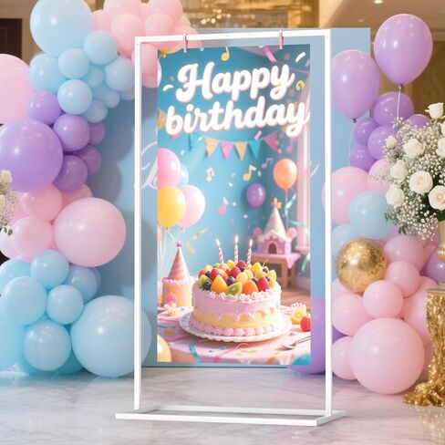 Wedding Sign Stand, Metal Welcome to Our Wedding Sign Stand,Adjustable Wedding Sign Holder with Leather ,Hanging Straps for Hanging,Heavy Duty Easel Stand for Sign Poster Seating Chart in Saudi Arabia