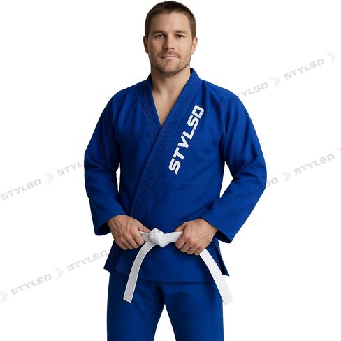 Bjj Gi For Men, Kimono Brazilian Jiu Jitsu Gi with Preshrunk Fabric, IBJJF-Approved Training Judo Gi Without Belt in Kuwait