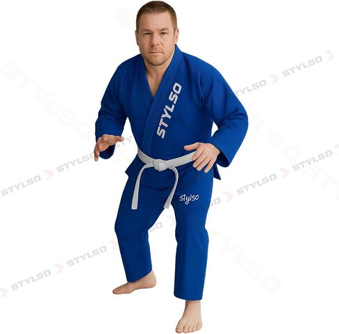 Bjj Gi For Men, Kimono Brazilian Jiu Jitsu Gi with Preshrunk Fabric, IBJJF-Approved Training Judo Gi Without Belt in Kuwait