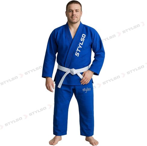 Bjj Gi For Men, Kimono Brazilian Jiu Jitsu Gi with Preshrunk Fabric, IBJJF-Approved Training Judo Gi Without Belt in Kuwait
