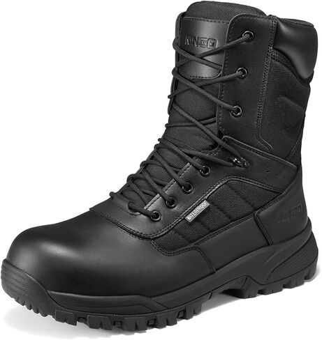 أحذية نينغو مركبة للأصابع للرجال ، وأحذية عمل مقاومة للماء مع سحاب جانبي ، وحماية من الإثبات غير المنزلق والبوش in Kuwait