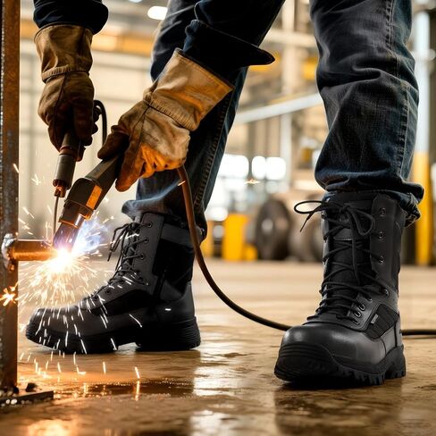 أحذية نينغو مركبة للأصابع للرجال ، وأحذية عمل مقاومة للماء مع سحاب جانبي ، وحماية من الإثبات غير المنزلق والبوش in Kuwait