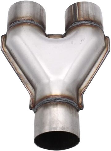1 PC SHLPDFM Universal Stainless Steel Lipe Adapter 2.5 "Dual In & Out 10" طرف أنبوب عادم طويل in Saudi Arabia