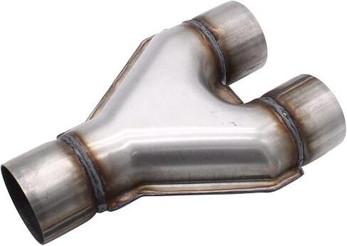 1 PC SHLPDFM Universal Stainless Steel Lipe Adapter 2.5 "Dual In & Out 10" طرف أنبوب عادم طويل in Saudi Arabia