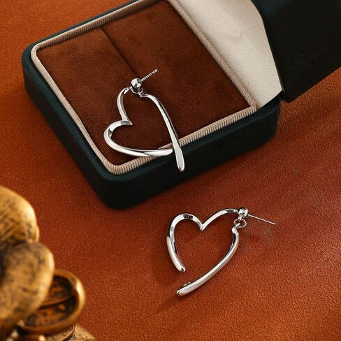 Teardrop Hoop Earrings for Women Trendy 14k Gold Silver Plated Large Oval Pull Through Hoops Simple Hoops Earrings Gold Drop Hoops Statement Jewelry Gift in Kuwait