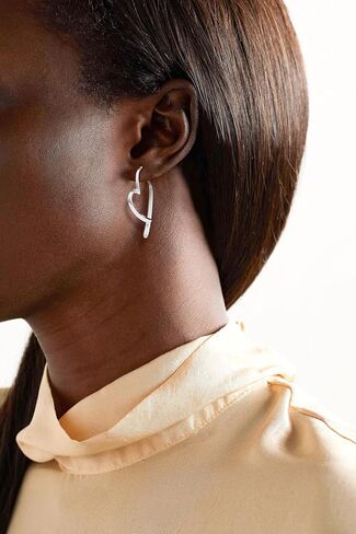 Teardrop Hoop Earrings for Women Trendy 14k Gold Silver Plated Large Oval Pull Through Hoops Simple Hoops Earrings Gold Drop Hoops Statement Jewelry Gift in Kuwait
