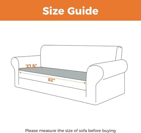 Fuzzy Couch Covers for 3 Cushion Couch Pet Friendly, Washable Sofa Slipcovers for Dogs, Non-Slip Sofa Protector (Grey-Blue, 27.6 x 82) in Saudi Arabia