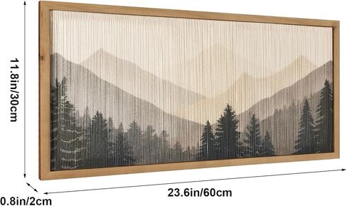 flangairy Desert Wall Art, 2 Pcs Wooden Arizona Western Cactus Landscape, Southwestern Living Dining Room Bedroom Home Decor, Tassel String Artwork in Saudi Arabia