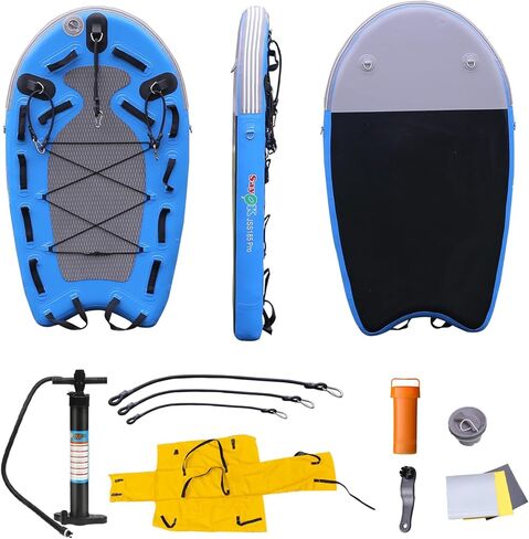 SAYOK كبير قابل للنفخ الإنقاذ زلاجات نفخ Bodyboard المياه العائمة حصيرة نفخ جت سكي زلاجات الإنقاذ المجلس للإنقاذ في حالات الطوارئ المهنية من قبل رجال الإنقاذ، والحرائق والإنقاذ، وركوب الأمواج موجة كبيرة in Kuwait