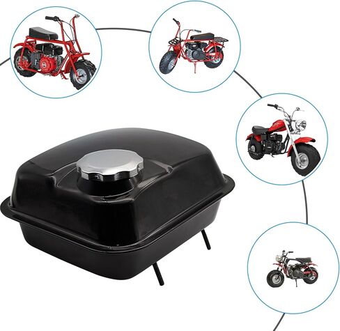 Strongthium Fuel Gas Tank for Baja Heat Warrior Massimo 196cc Coleman BT200X CT200U CT200U-EX MINI BIKE KT196 GO KART 200CC 212CC 224CC (3.56 LOTERS/0.94 GALLON) in Saudi Arabia