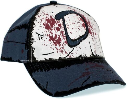 Clementines Hat Cap's Cap Extreme Zombie Blood Splatter Twill مع Cosplay القابل للتعديل الأزرق/الأبيض in Saudi Arabia
