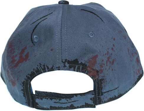 Clementines Hat Cap's Cap Extreme Zombie Blood Splatter Twill مع Cosplay القابل للتعديل الأزرق/الأبيض in Saudi Arabia