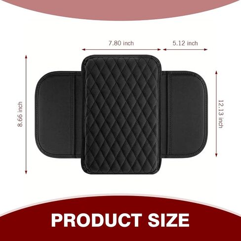 1 PC Car Center Console Cover, Leather Car Armrest Cushion Cover with Side Storage Pockets, Middle Car Interior Accessories, Universal for Trucks, Cars, SUVs (Pink) in Saudi Arabia