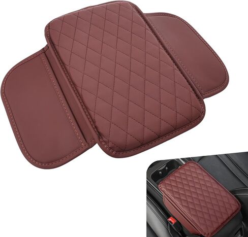 1 PC Car Center Console Cover, Leather Car Armrest Cushion Cover with Side Storage Pockets, Middle Car Interior Accessories, Universal for Trucks, Cars, SUVs (Pink) in Saudi Arabia